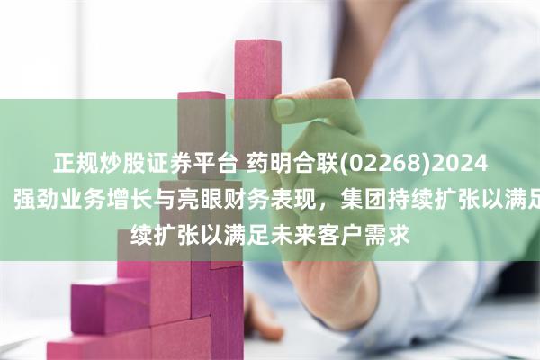 正规炒股证券平台 药明合联(02268)2024年上半年财报：强劲业务增长与亮眼财务表现，集团持续扩张以满足未来客户需求