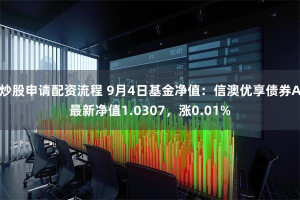 炒股申请配资流程 9月4日基金净值：信澳优享债券A最新净值1